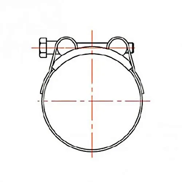 Усиленный хомут (52-55 мм), оцинк. сталь TL52-55RC TITAN LOCK