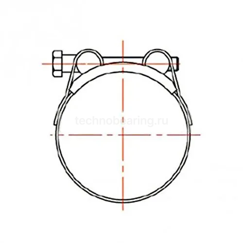 Усиленный хомут (86-91 мм), оцинк. сталь TL86-91RC TITAN LOCK