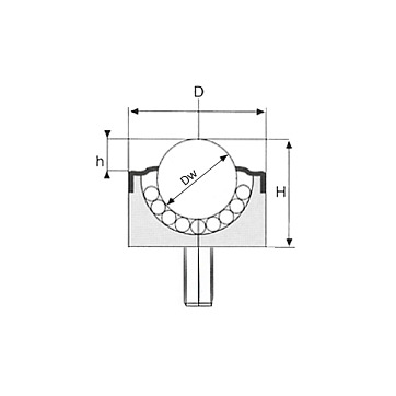 Шариковая опора (без фланца) SP15B-DM6X12(KSM15-FLPL/CS) ISKRA