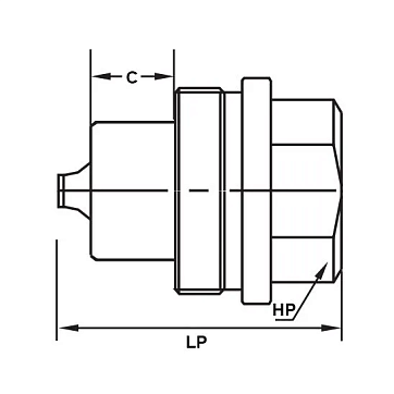 1/2in, БРС серия L (TGW) резьбовая, ниппель, оцинк. сталь TL4LM TITAN LOCK