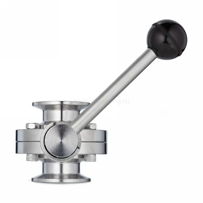 Затвор дисковый нержавеющий (AISI304) DN80, типа clamp-clamp TLSD080CLS TITAN LOCK — детальное фото 6