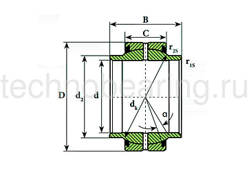 Подшипник GEEM30 ES-2RS ISB