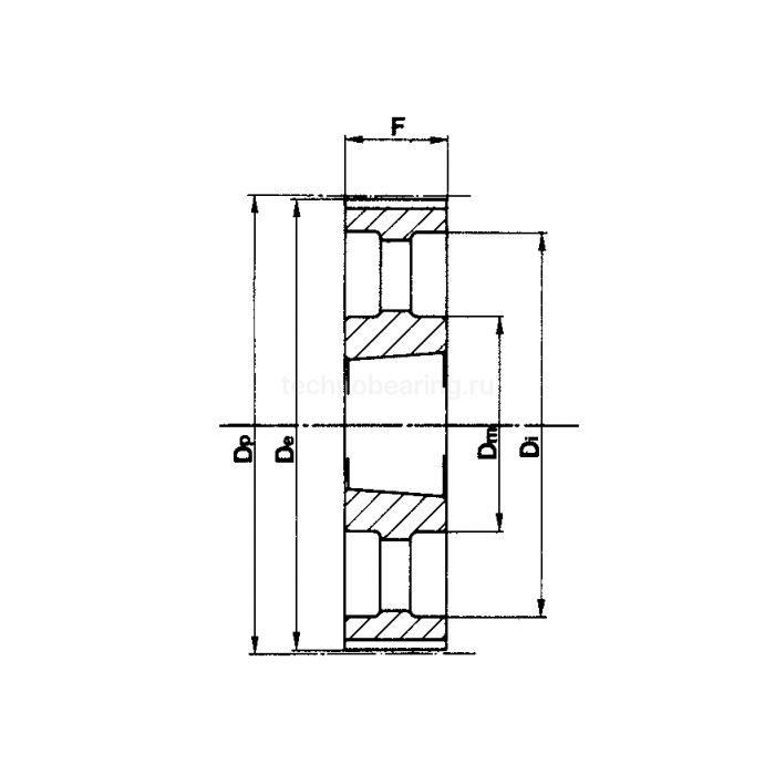 Шкив зубчатый с профилем HTD под втулку тапербуш 216-14M-85 TB (PHP 216-14M-85TB) Sati — детальное фото 1