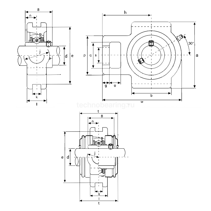 Подшипниковый узел UCT209 ISB EcoLine
