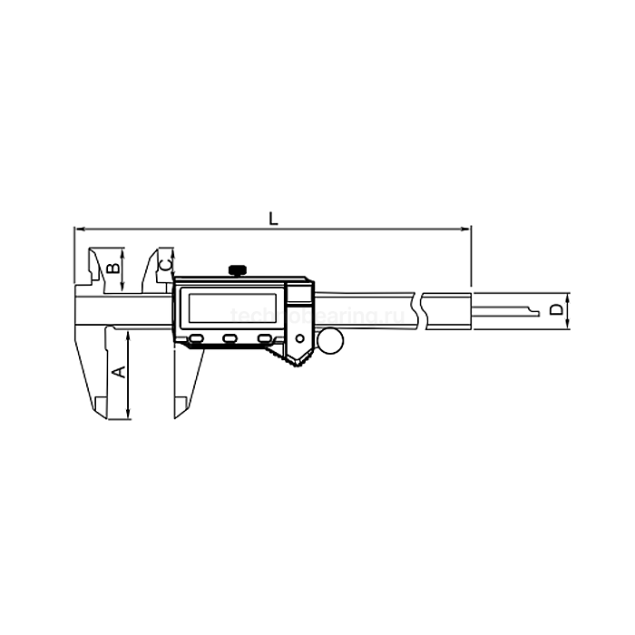 Штангенциркуль цифровой IP54 0-200мм/0,01мм (0-8"/0,0005"), 2000-0010-A Dasqua — детальное фото 1