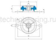 Виброизолятор ZA106X42 M16 ZA1064216W ISB