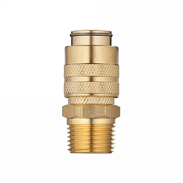 1/4in, БРС серия D, ISO 6150 B, розетка, нар.резьба, латунь TL2DFS-B TITAN LOCK