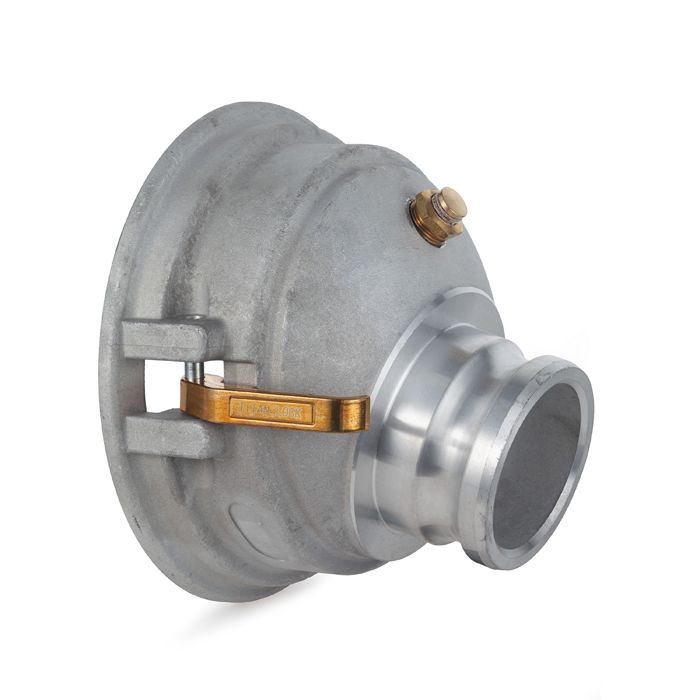 Переходник гравитационный для API адаптера, 4in, с камлоком 4in алюминий и клапаном TL400GAV400AL TITAN LOCK