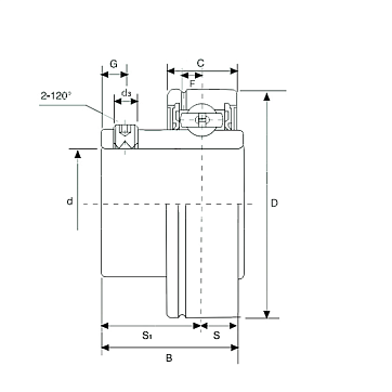 Подшипник RB204CIL ISB