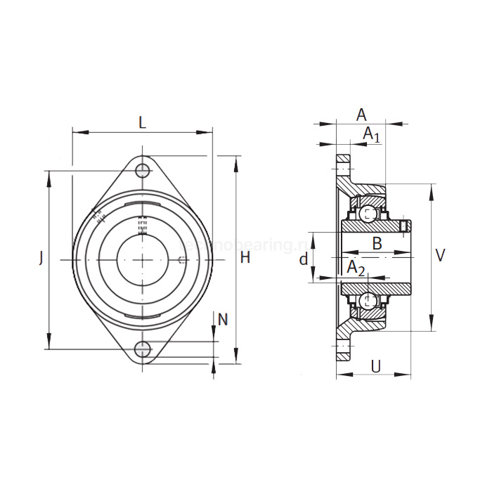 Подшипниковый узел RCJTY50-XL-N INA