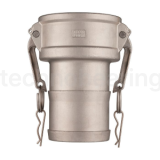 Камлок нержавеющий тип С серия "EcoLine" розетка с хвостовиком 6", AISI304, TL600CSS-EL TITAN LOCK