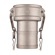 Камлок нержавеющий тип С серия "EcoLine" розетка с хвостовиком 6", AISI304, TL600CSS-EL TITAN LOCK