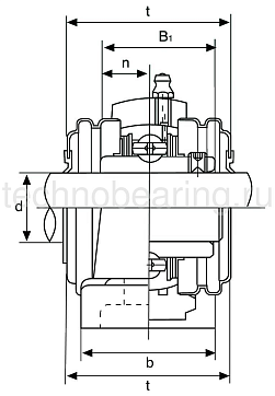 Подшипниковый узел UCP205 ISB EcoLine