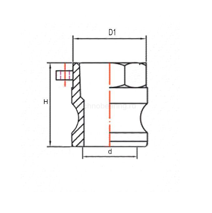 Камлок алюминиевый тип А серия "EcoLine" ниппель, внутр. резьба BSP 1/2", TL50AAL-EL TITAN LOCK