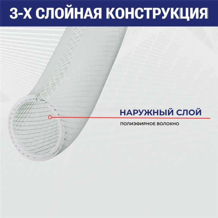 Пищевой напорный прозрачный ПВХ рукав "NEVA", -15+65 С, premium, внутр.диам.38 мм TL038NV TITAN LOCK — детальное фото 1