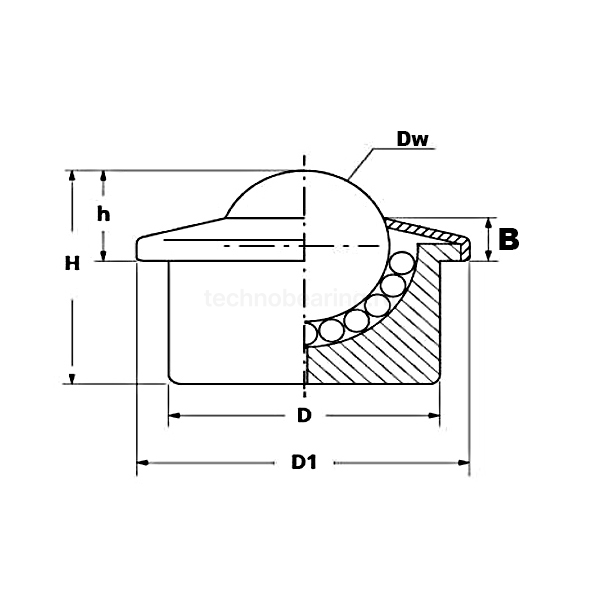 Шариковая опора SP 45 C TECHNIX