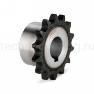 Звездочка с готовым отверстием d=20 для цепи 08B-1, Z=14, со ступицей, с калеными зубьями, шпон. паз ISKRA