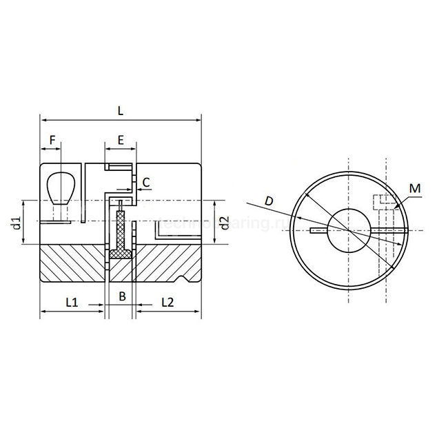 Муфта соединительная JC14-C (d=4mm) TECHNIX