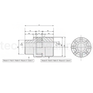 Полумуфта SGMA055 d=48мм(паз+винт) ISKRA