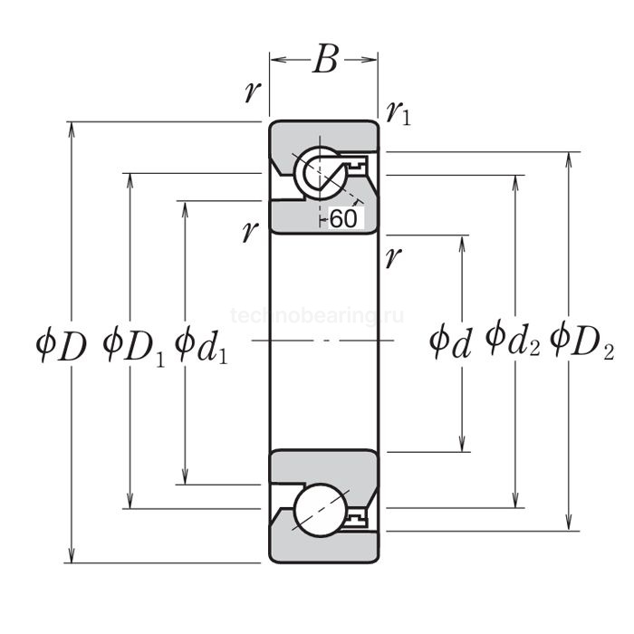 Подшипник 50TAC100CSUHPN7C NSK