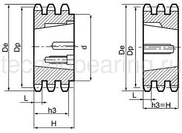 Звездочка под втулку тапербуш для цепи: 12B-3, Z=21, 3/4" x 7/16" TT11021 (PHS 12B-3 TB 21) Sati