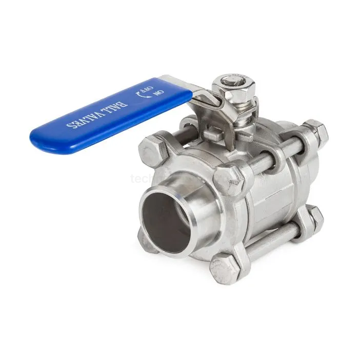 Трехсоставной шаровый кран из нержавеющей стали (AISI 304) типа "сварка-сварка", 2,5in, TL250TPBVSS-WD TITAN LOCK