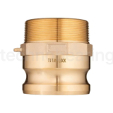 Камлок латунный тип F ниппель, наруж. резьба BSP 3", TL300FBR TITAN LOCK