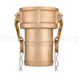 Камлок латунный тип С, розетка с хвостовиком 4", TL400CBR TITAN LOCK