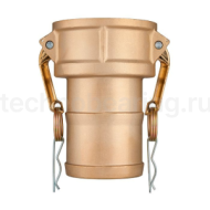 Камлок латунный тип С, розетка с хвостовиком 4", TL400CBR TITAN LOCK