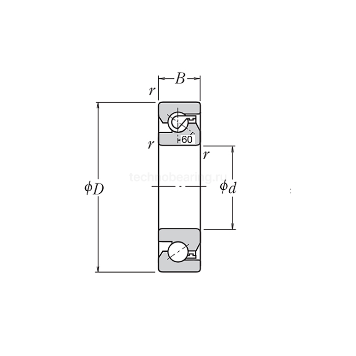 Подшипник 40TAC72CSUHPN7C NSK