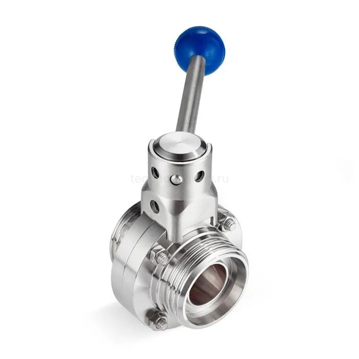 Затвор дисковый нержавеющий (AISI304) DN40, типа резьба-резьба, DIN TLSD040THS TITAN LOCK