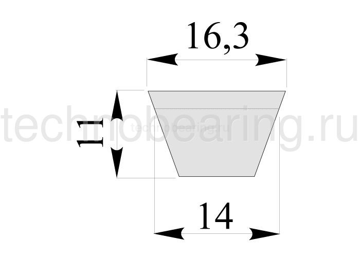 Клиновой ремень с фасонным зубом BX76 Sati