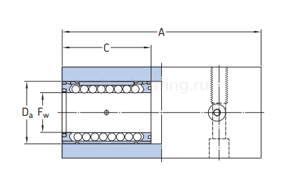 Линейный подшипник в сборе с корпусом LTCD 40 D-2LS SKF