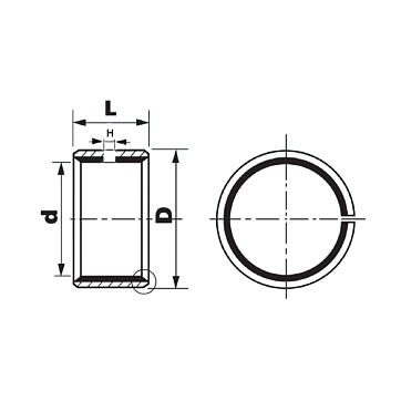 Втулка скольжения KU3040SF2 (PCM303440M) ISKRA