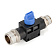 Фитинг прямой с краном, резьба 1/2", пластик, тип HVSS, TLP-HVSS04 TITAN LOCK