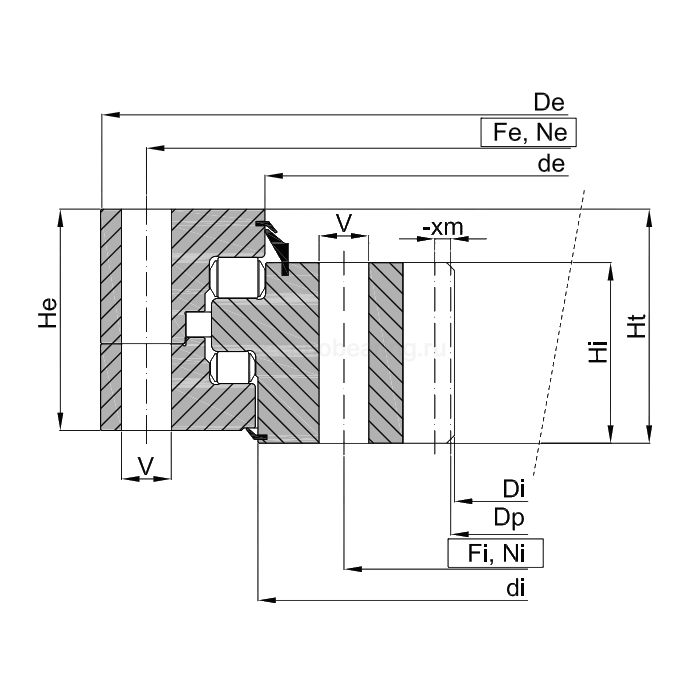ОПУ серия с тремя рядами роликов ZR3.40.2800.400-1SPPN ISB — детальное фото 1