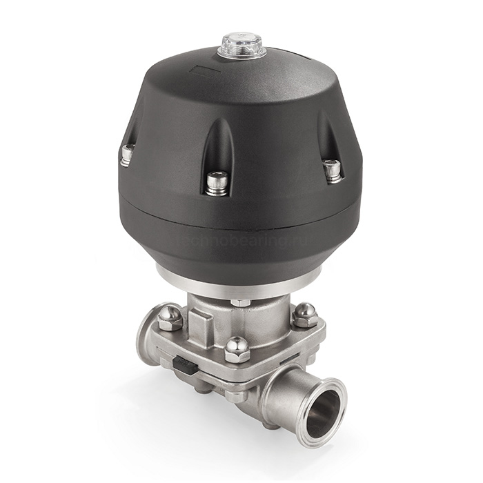 Мембранный клапан нерж.316 типа clamp, с пневмоприводом (полипроп.), DN50 DIN TL50DVCL-PP TITAN LOCK