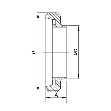 Резьбовой штуцер под приварку DIN 11851, DN10, нерж. сталь 316, TL10THRWSS TITAN LOCK
