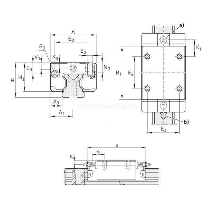 Каретка NR KWD-035-SNS-C0-H-1 Bosch Rexroth