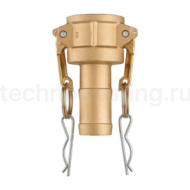 Камлок латунный тип С, розетка с хвостовиком 3/4", TL75CBR TITAN LOCK