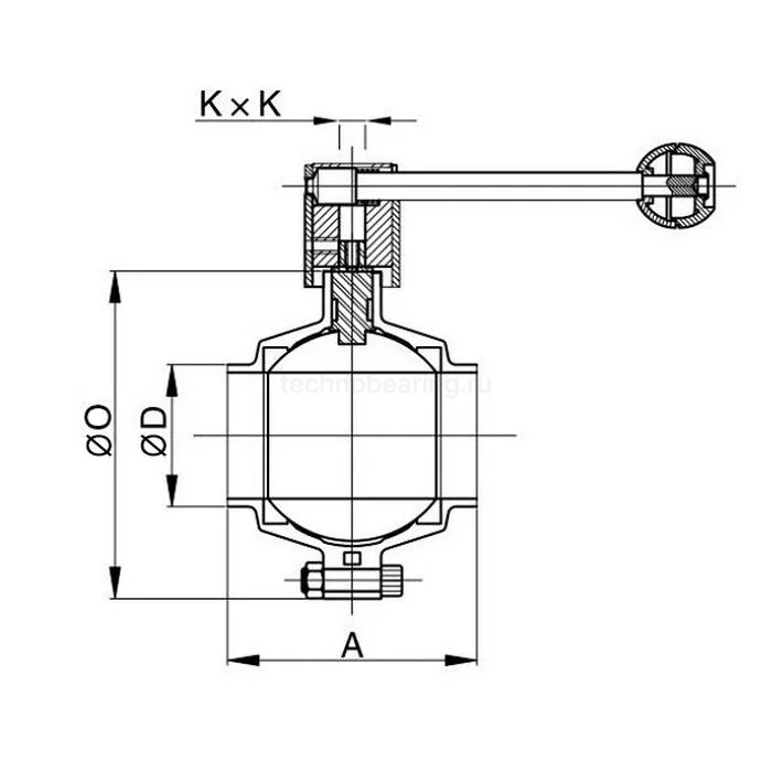 Кран шаровый нержавеющий (AISI304) DN50, типа сварка-сварка, DIN TLHBV050WDS TITAN LOCK