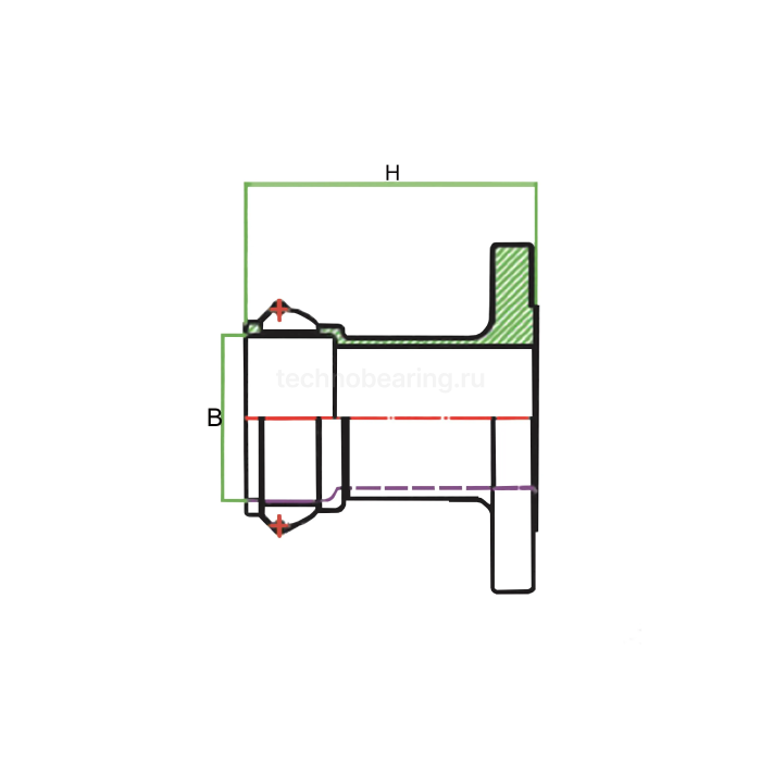 Камлок нержавеющий тип FC, розетка с фланцем 1", AISI316, TL100FCSS TITAN LOCK