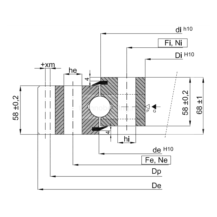 ОПУ стандартная серия с одним рядом шариков EB1.25.1644.400-1SPPN ISB — детальное фото 1