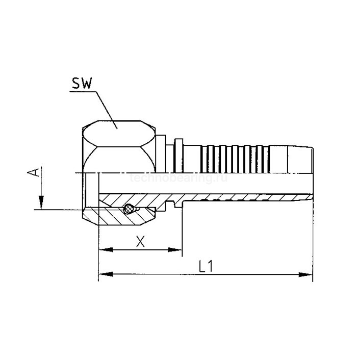 Фитинг DN 12 BSP (Ш) 1/2", TL-BSP12M1/2 TITAN LOCK — детальное фото 1