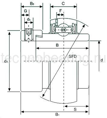 Подшипник HC210 (YEL210-2F) ISB