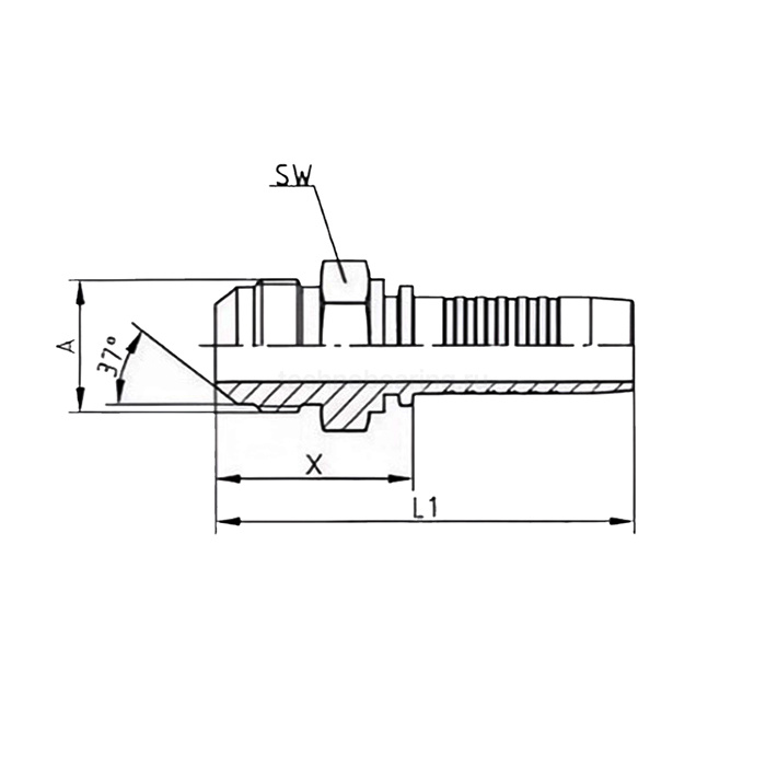 Фитинг DN 10 JIC (Ш) 3/4", TL-JIC10M3/4 TITAN LOCK — детальное фото 1