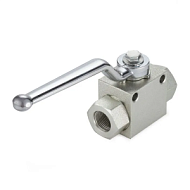 Гидравлический шаровой кран, 1/4", типа ВР-ВР, с креп. отв., сталь TLHYDV1/4F TITAN LOCK