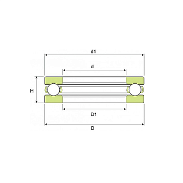 Подшипник 51102 (J9) ISB