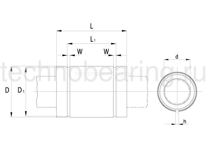 Линейный подшипник LME25-UU-AJ TECHNIX