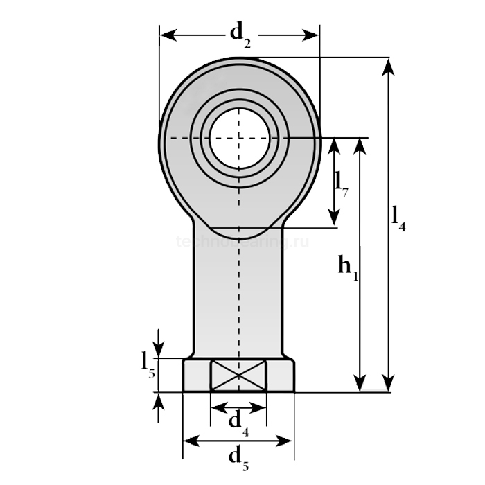 Шарнирный наконечник TSF10CX1,25SS ISKRA